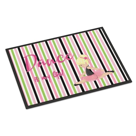 Carolines Treasures 18 x 27 in. Ballet Dance is My Life Blonde Indoor or Outdoor Mat BB5395MAT